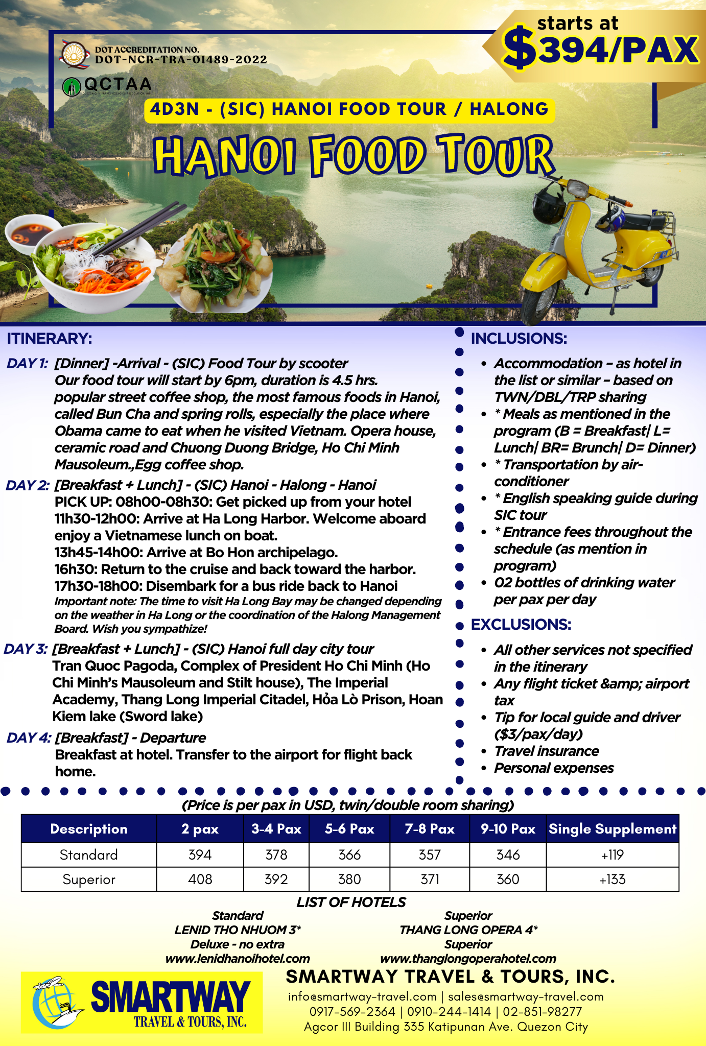 4D3N - (SIC) HANOI FOOD TOUR _ HALONG