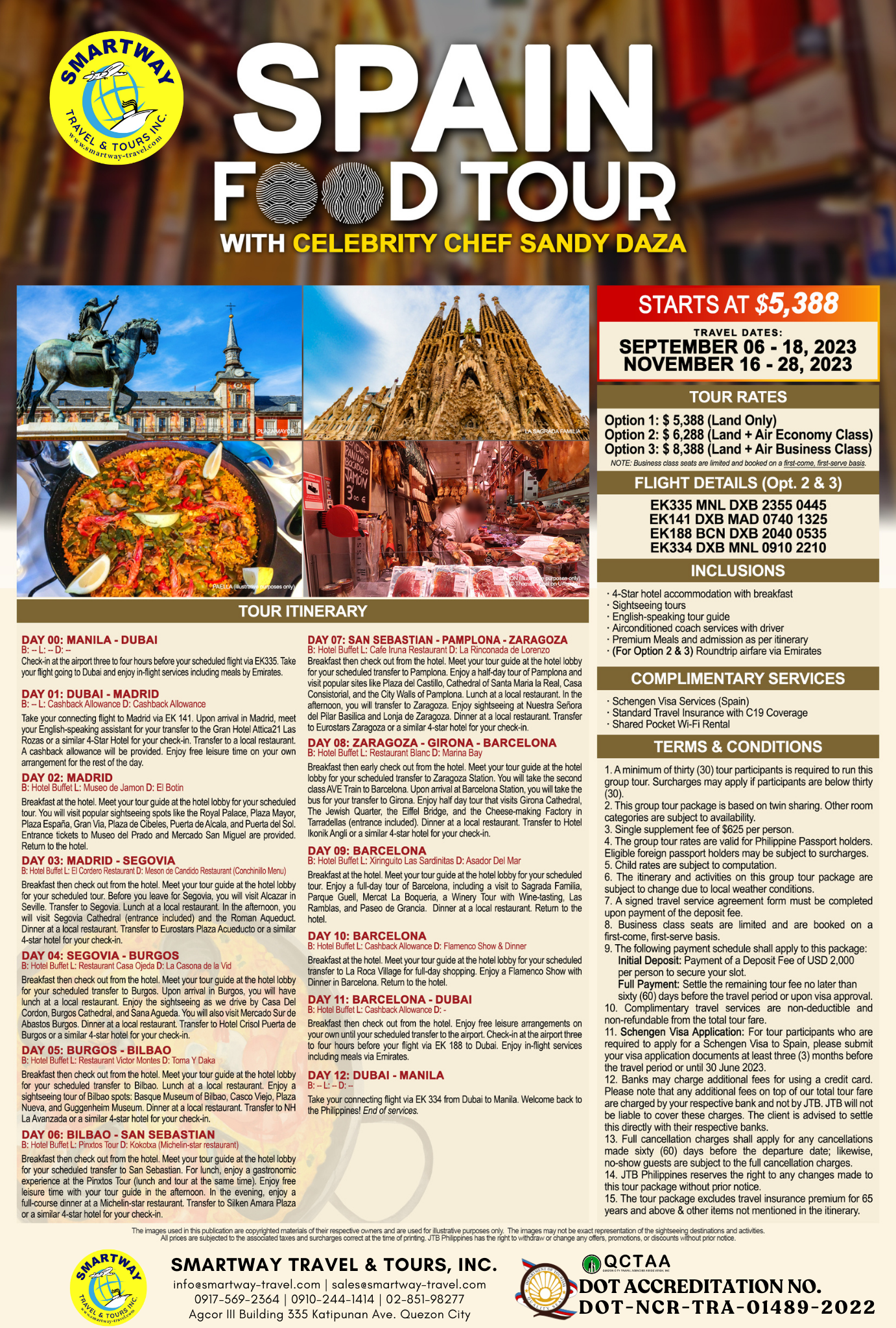 SPAIN FOOD TOUR WITH CHEF SANDY DAZA